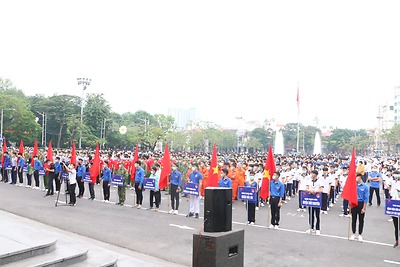 Đoàn thanh niên Khu kinh tế hưởng ứng ngày chạy Olympic vì sức khỏe toàn dân năm 2020